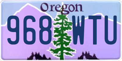 OR license plate 968WTU