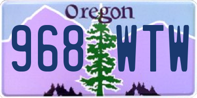OR license plate 968WTW