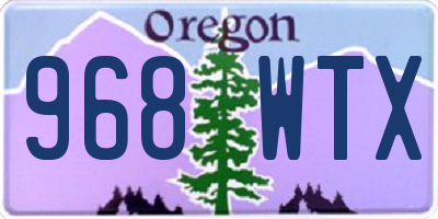 OR license plate 968WTX