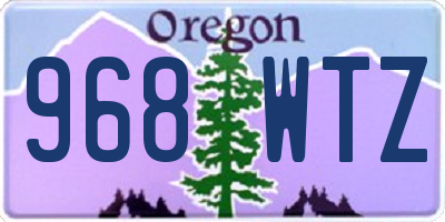 OR license plate 968WTZ