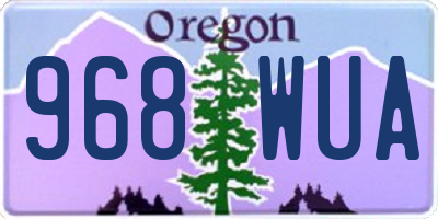 OR license plate 968WUA