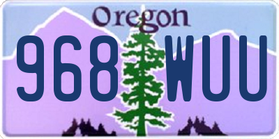 OR license plate 968WUU