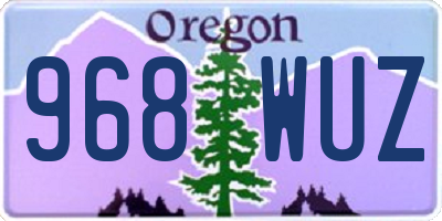 OR license plate 968WUZ