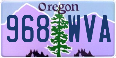 OR license plate 968WVA