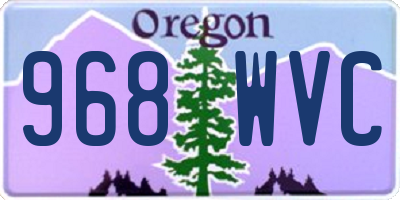 OR license plate 968WVC