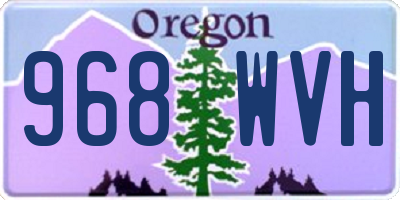 OR license plate 968WVH