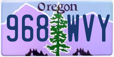 OR license plate 968WVY