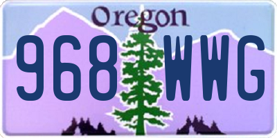 OR license plate 968WWG