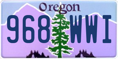 OR license plate 968WWI