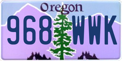 OR license plate 968WWK