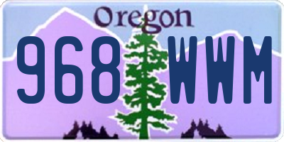 OR license plate 968WWM