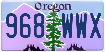 OR license plate 968WWX