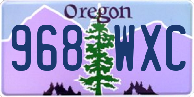 OR license plate 968WXC