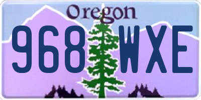 OR license plate 968WXE