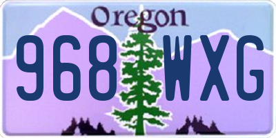 OR license plate 968WXG