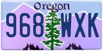 OR license plate 968WXK