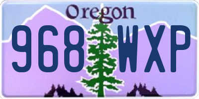 OR license plate 968WXP