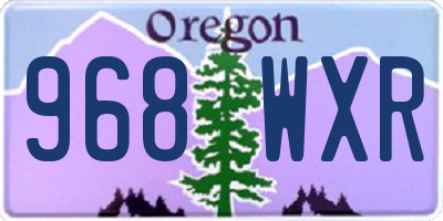OR license plate 968WXR