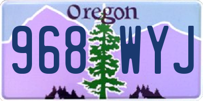 OR license plate 968WYJ