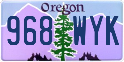 OR license plate 968WYK