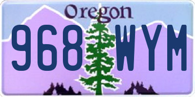 OR license plate 968WYM
