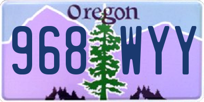 OR license plate 968WYY
