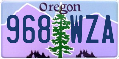 OR license plate 968WZA