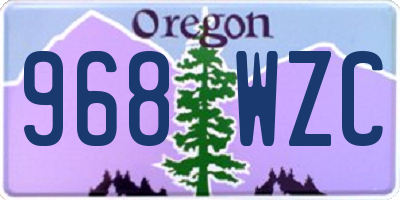OR license plate 968WZC