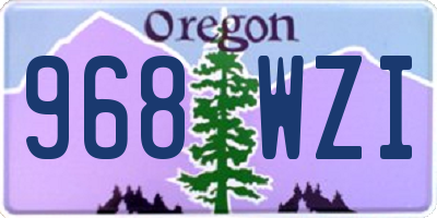 OR license plate 968WZI