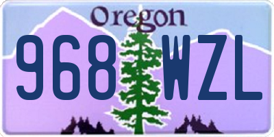 OR license plate 968WZL