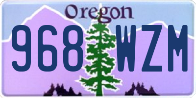 OR license plate 968WZM