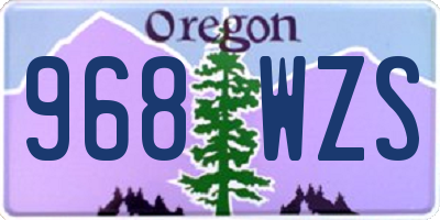 OR license plate 968WZS