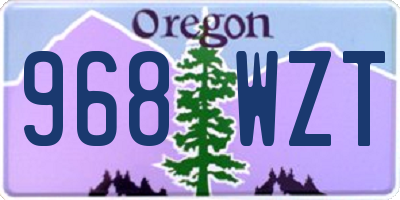 OR license plate 968WZT