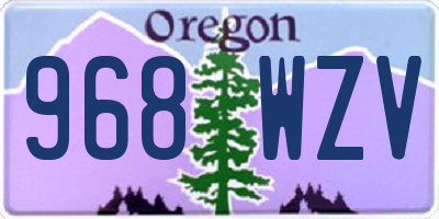 OR license plate 968WZV