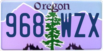 OR license plate 968WZX
