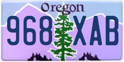 OR license plate 968XAB