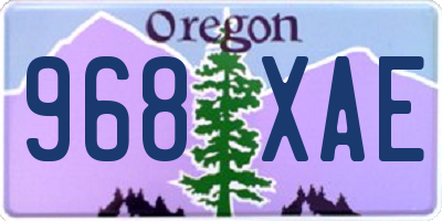 OR license plate 968XAE
