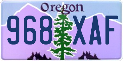 OR license plate 968XAF