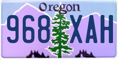 OR license plate 968XAH