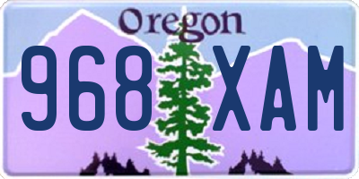 OR license plate 968XAM