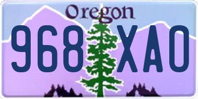 OR license plate 968XAO