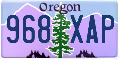 OR license plate 968XAP