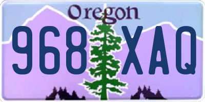 OR license plate 968XAQ