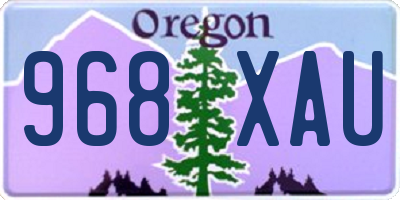 OR license plate 968XAU
