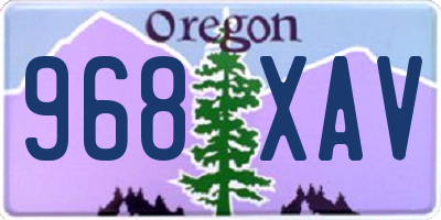 OR license plate 968XAV