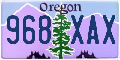 OR license plate 968XAX