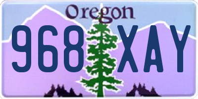 OR license plate 968XAY