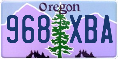 OR license plate 968XBA