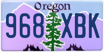 OR license plate 968XBK