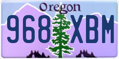 OR license plate 968XBM